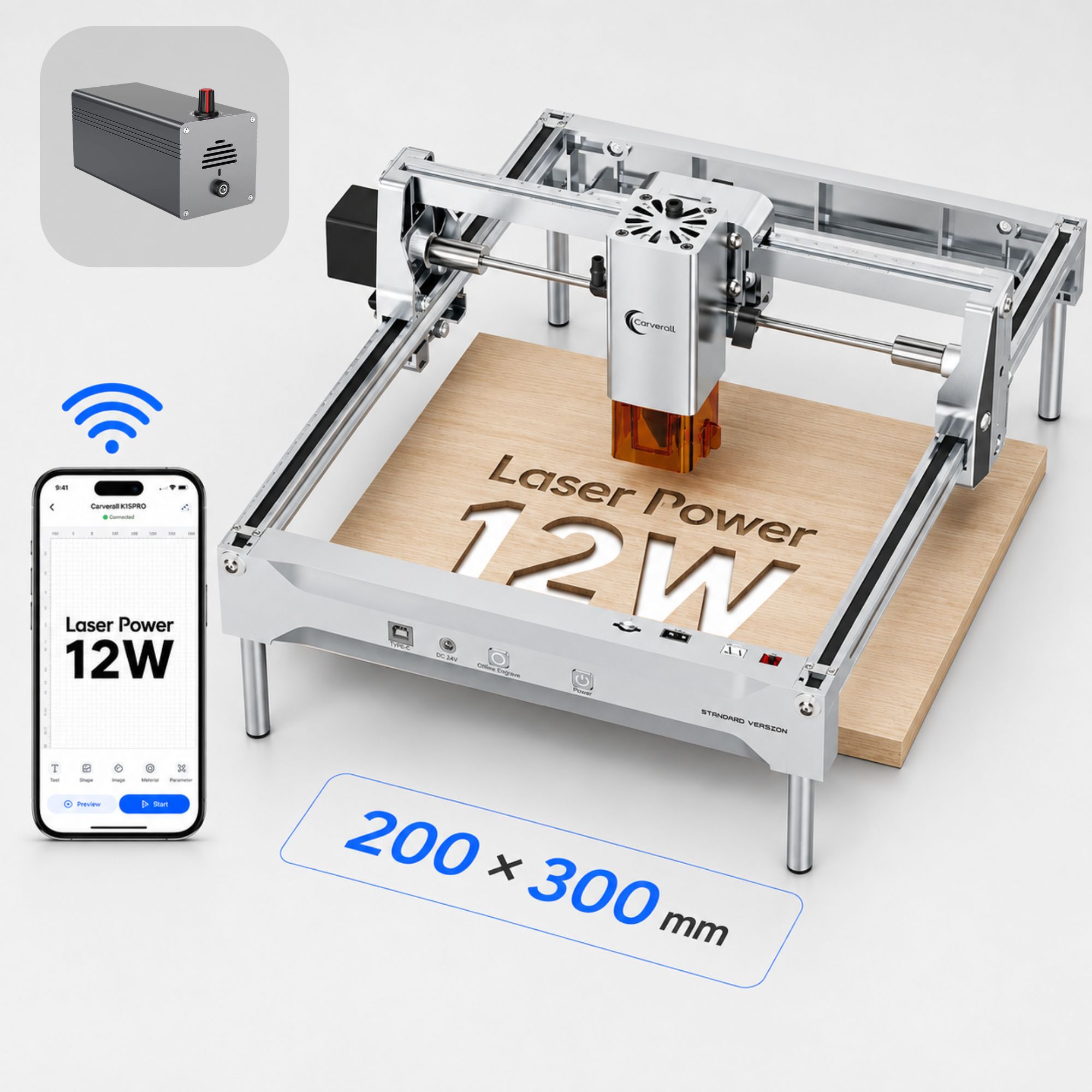 Industrial Laser Engraver - K15 PRO 12W Laserowy Grawer i